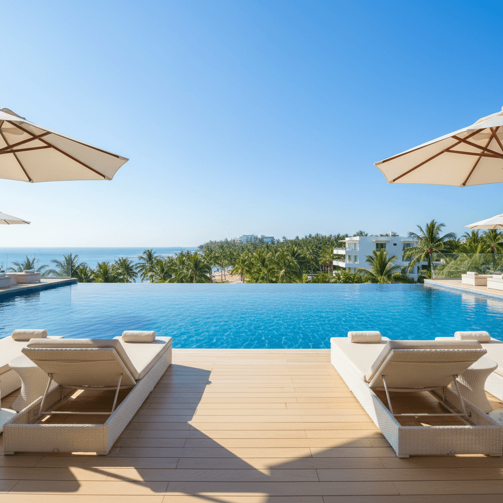 حمام السباحة الفاخر في فندق موريس لابان