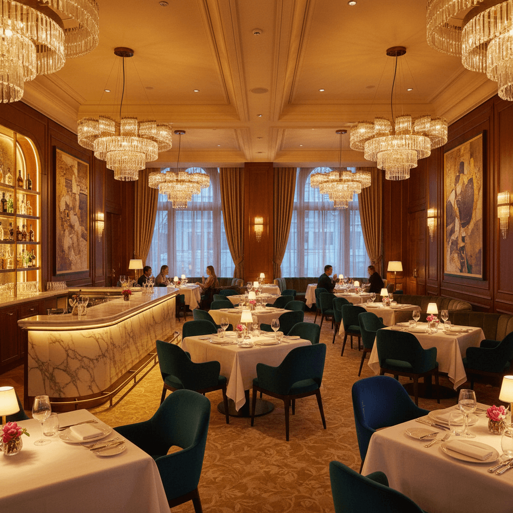 مطعم فاخر بديكور عصري