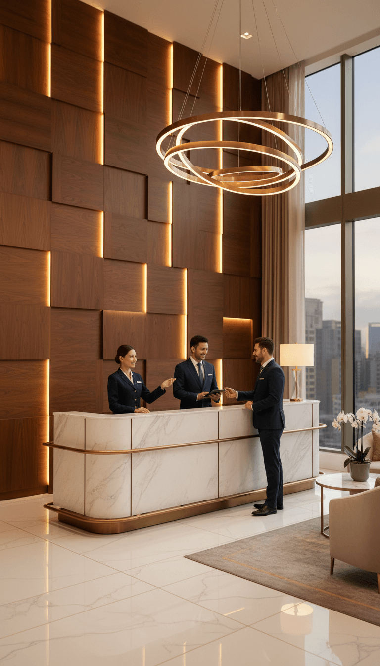 موظفو استقبال فندق موريس لابان في بسكرة يرحبون بالنزلاء