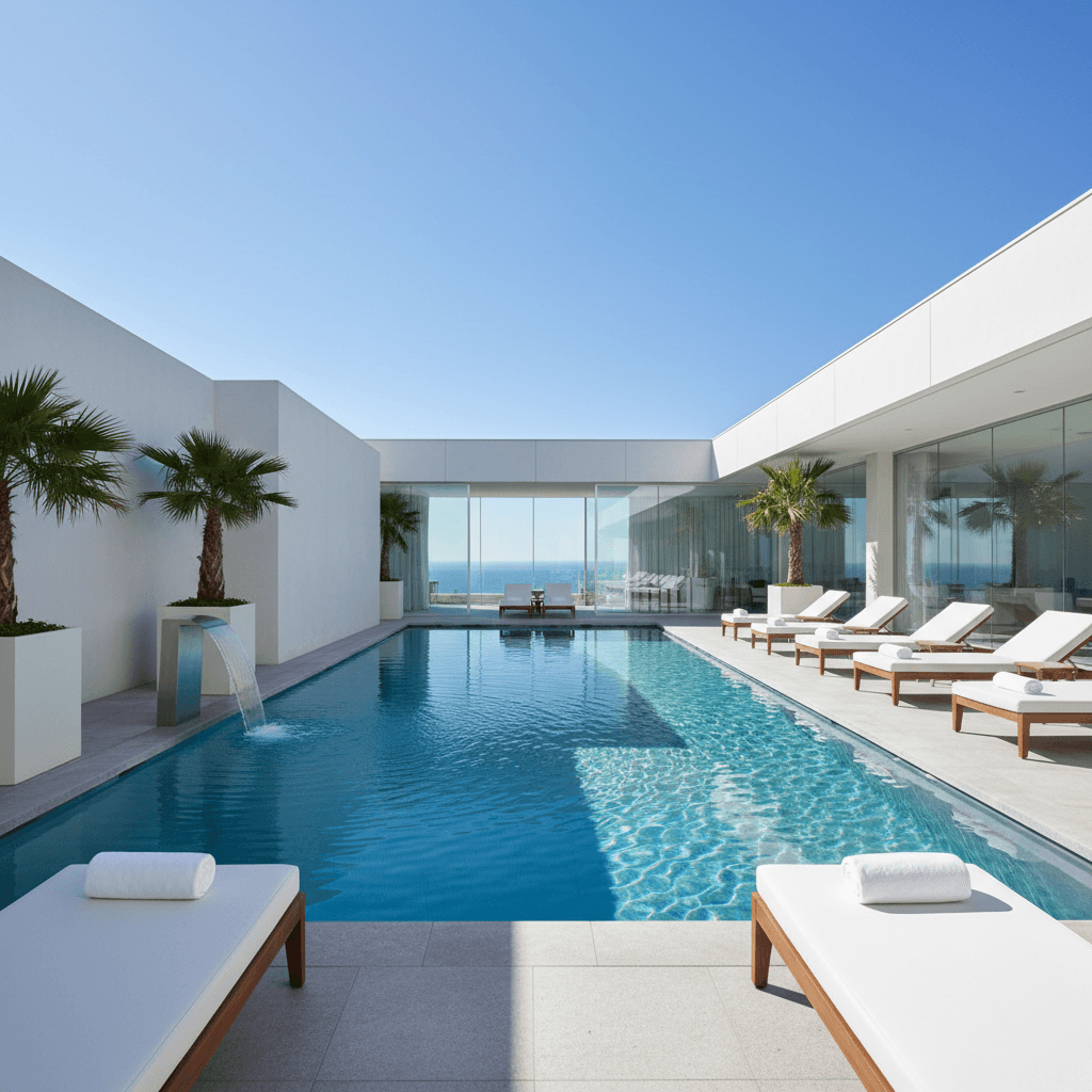 حمام السباحة في فندق موريس لابان