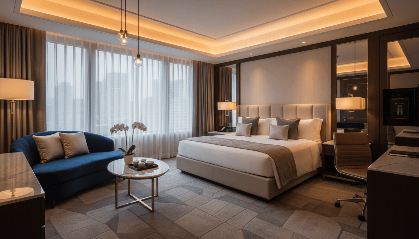 غرفة فندقية فاخرة في فندق موريس لابان